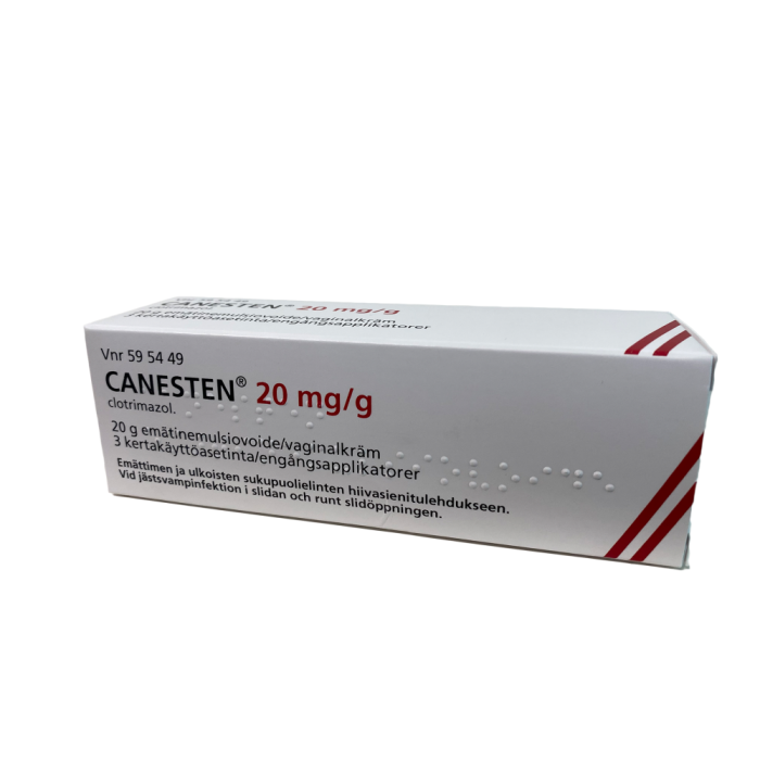 CANESTEN 20 mg/g emätinemulsiovoide (3 asetinta)20 g bild 2