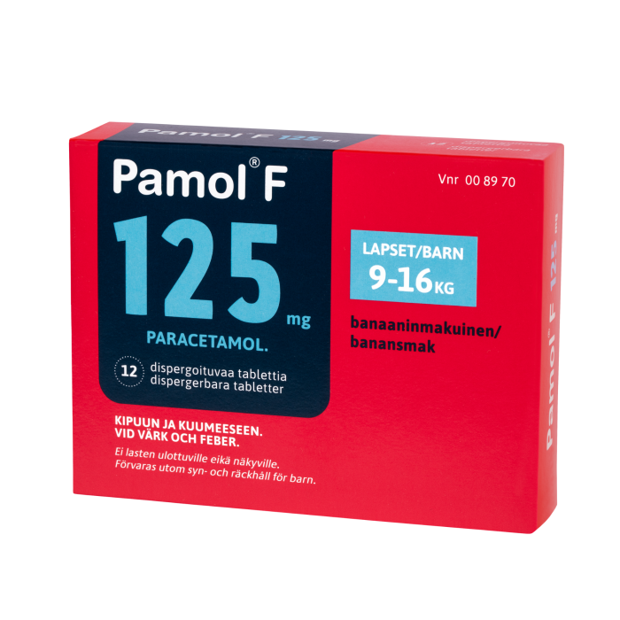 PAMOL F dispergoituva tabletti 125 mg 12 fol kuva 1