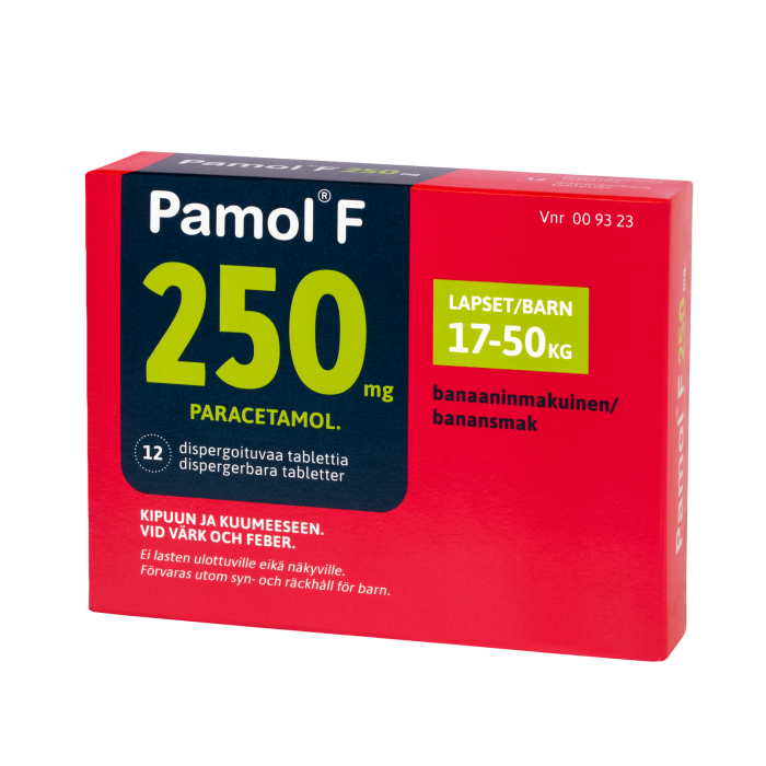 PAMOL F dispergoituva tabletti 250 mg 12 fol kuva 1