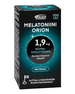 MELATONIINI ORION 1,9 MG SUUSSA HAJOAVA 100 TABL