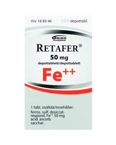 RETAFER 50 mg depottabl 100 kpl