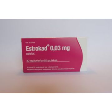 ESTROKAD emätinpuikko 0,03 mg 30 fol