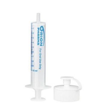 Adapteri mikstuurapulloon 10 ml annostelutulppa ja ruisku