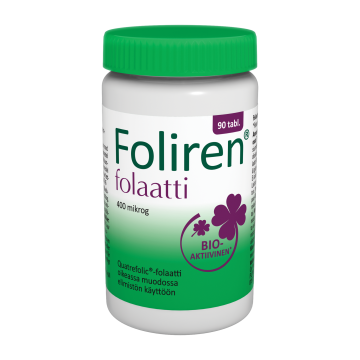 FOLIREN FOLAATTI 400 MIKROG 90 tabl