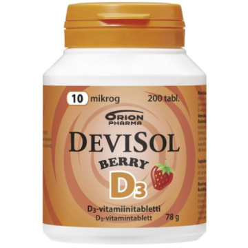 DEVISOL BERRY 10 MIKROG IMESKELYTABLETTI 200 TABL