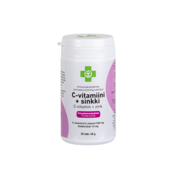 Apteekki C-vitamiini + Sinkki imeskely/purutabletti 30 tabl