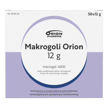 MAKROGOLI ORION 12 g jauhe oraaliliuosta varten, annospussi 50x12 g