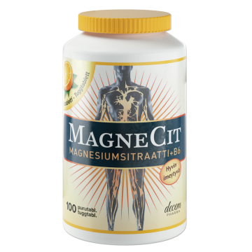 MagneCit Magnesiumsitraatti+B6-vitamiini 100 purutabl