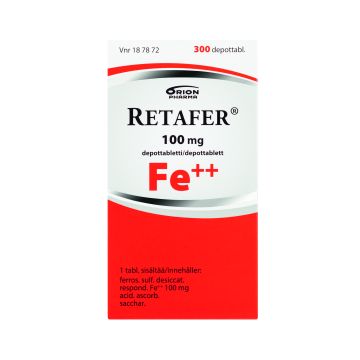 RETAFER 100 mg depottabl 300 kpl