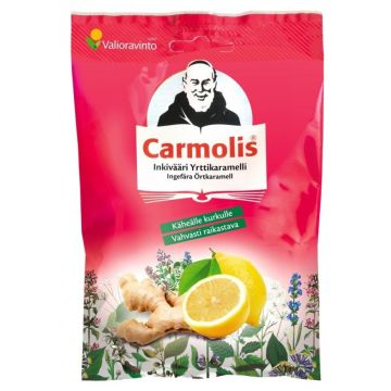 Carmolis Inkivääri Kurkkukaramelli