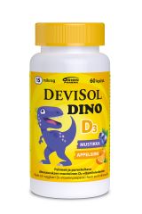 DEVISOL DINO MUSTIKKA APPELSIINI 15 MIKROG 60 KPL