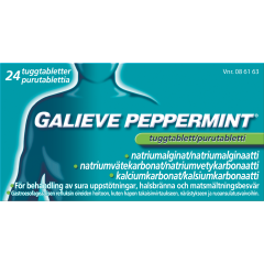 GALIEVE PEPPERMINT 250/133,5/80 mg purutabl 24 fol