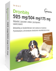 DRONBITS 525 mg / 504 mg / 175 mg vet tabl 2 fol