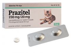 PRAZITEL 230/20 mg vet tabl, kalvopääll (kissalle)2 fol