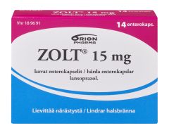 ZOLT 15 mg enterokaps, kova 14 fol